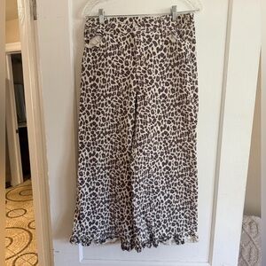 🐆 Entro Leopard Print Wide Leg Pants (Size Large) 🐆